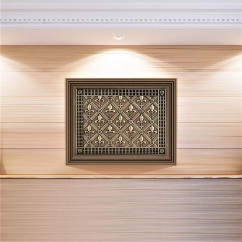 Handmade Fleur De Lis Metal Mural Tile