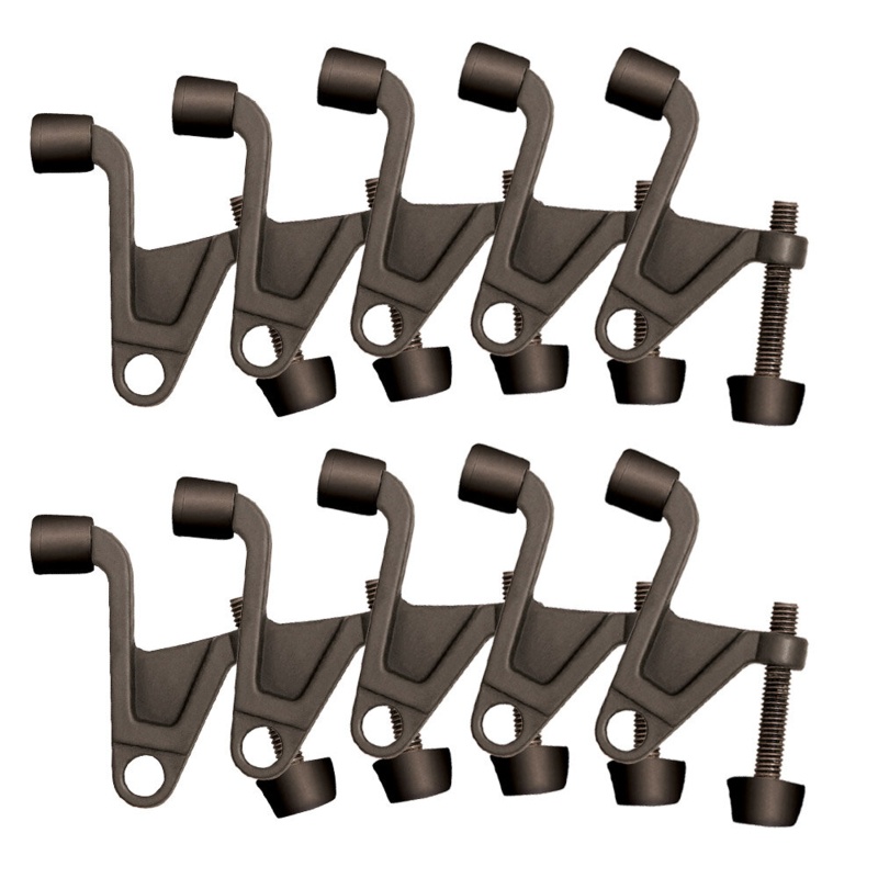 2-1/4 in. x 2-1/8 in. Oil-Rubbed Bronze Jumbo Hinge Pin Door Stop Value Pack (10 per Pack)