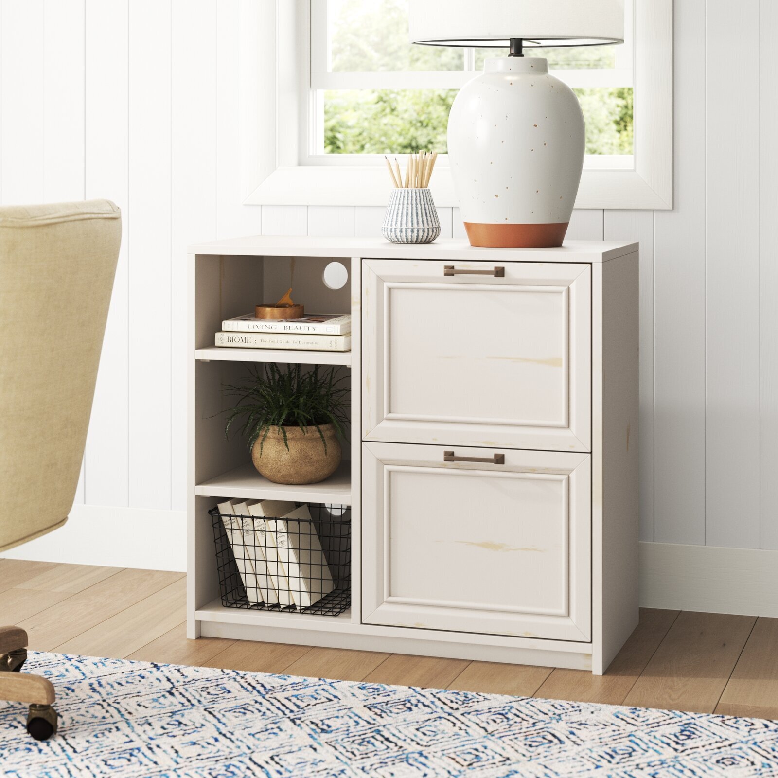 2 Drawer File Cabinet Wood