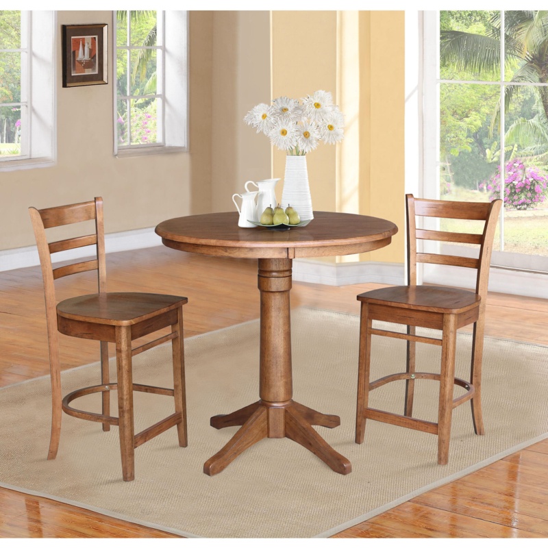 2 - Person Counter Height Solid Wood Dining Set