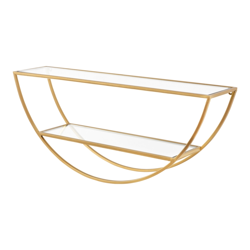 Half-Moon Two-Tier Wall Shelf