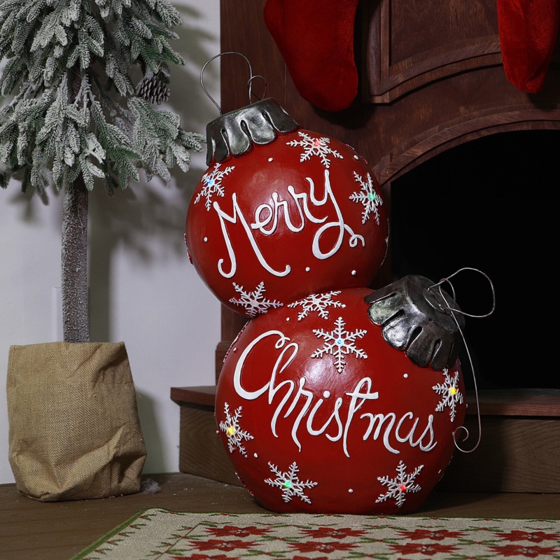 2 Piece Merry Christmas Figurine Set
