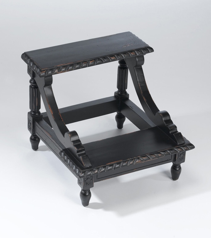 2 Step Wood Step Stool with 200 lb. Load Capacity
