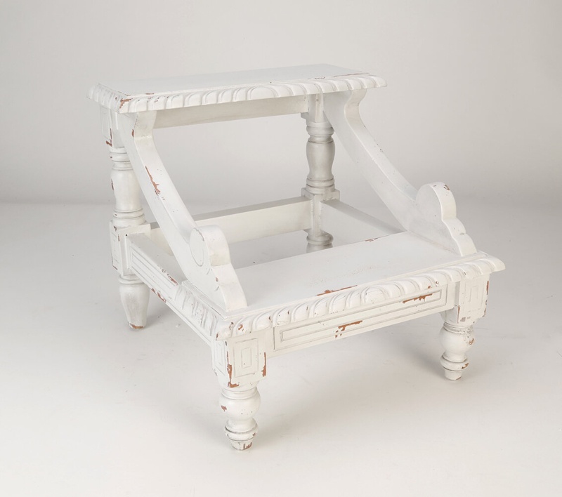 2 Step Wood Step Stool with 200 lb. Load Capacity