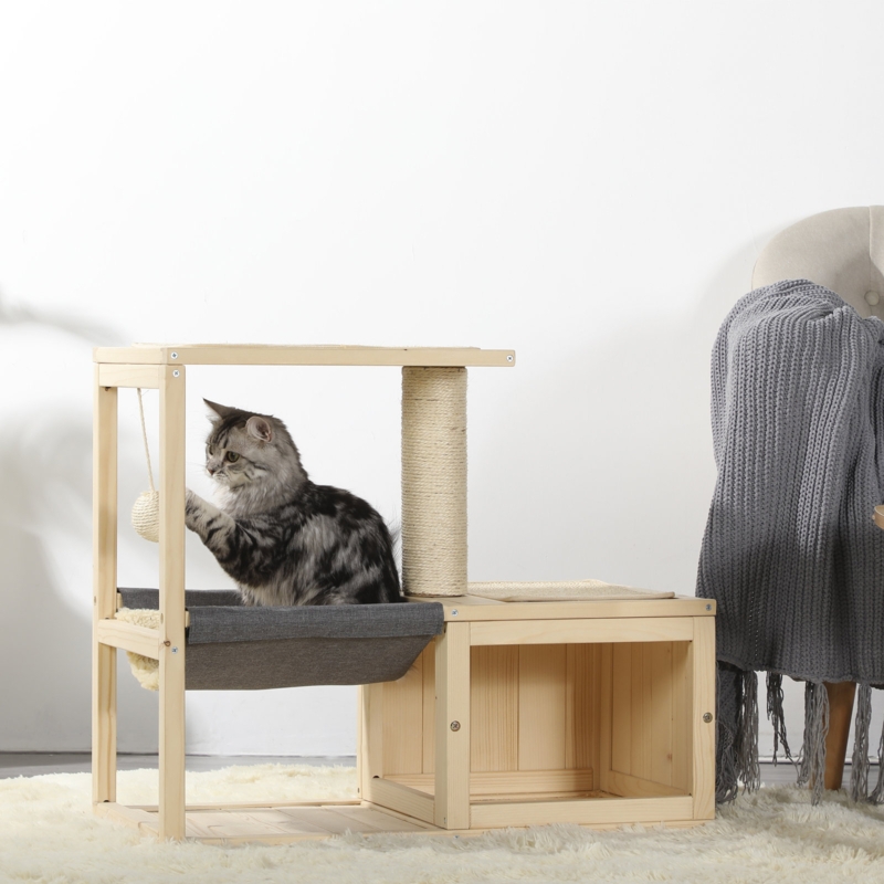 Interactive Cat Christmas Tree Playground