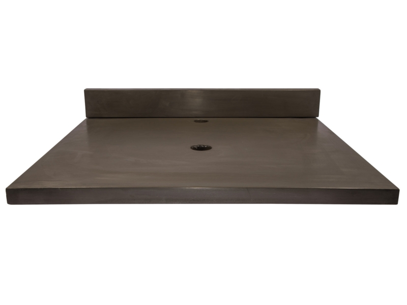 Concrete Counter with Backsplash for Vanity