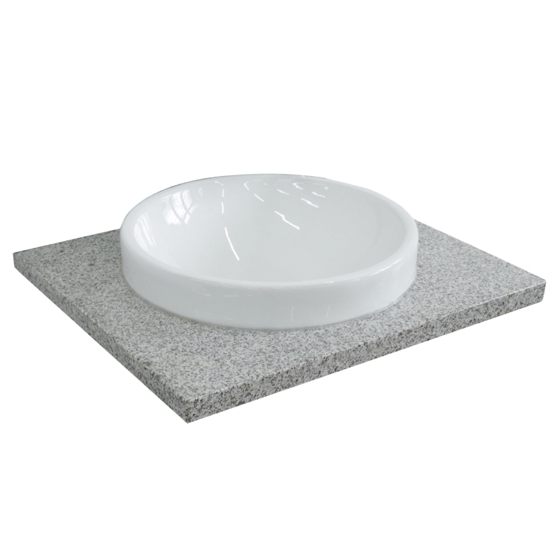 Galaxy Bathroom Vanity Top with Semi-Recessed Ceramic Sink