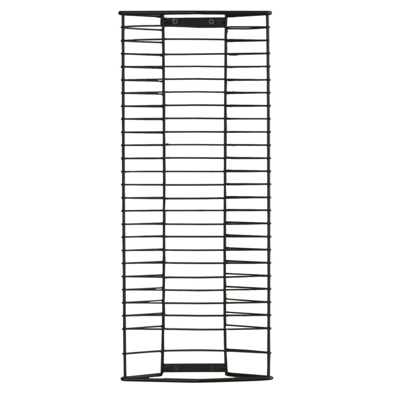 Matte Black Steel DVD Wire Tower