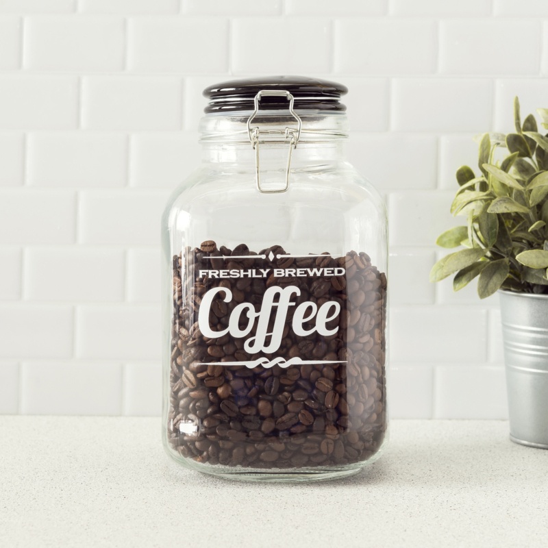 3.2 qt. Glass with Ceramic Flip Lid Top Jar