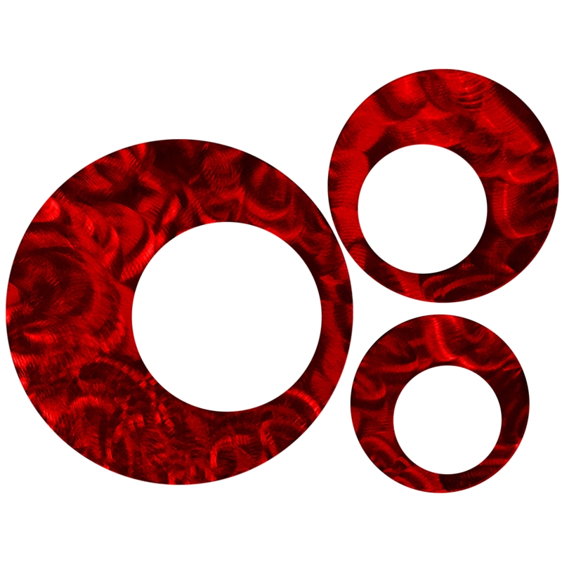 Contemporary Circles Wall Decor Set