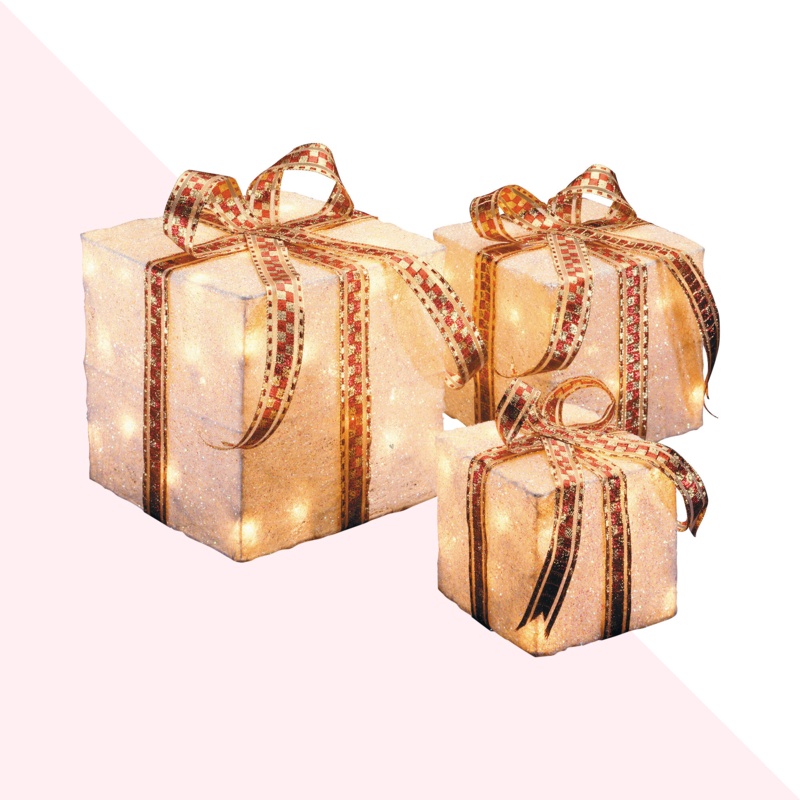 3 Piece Gift Boxed Christmas Decoration Lighted Display Set