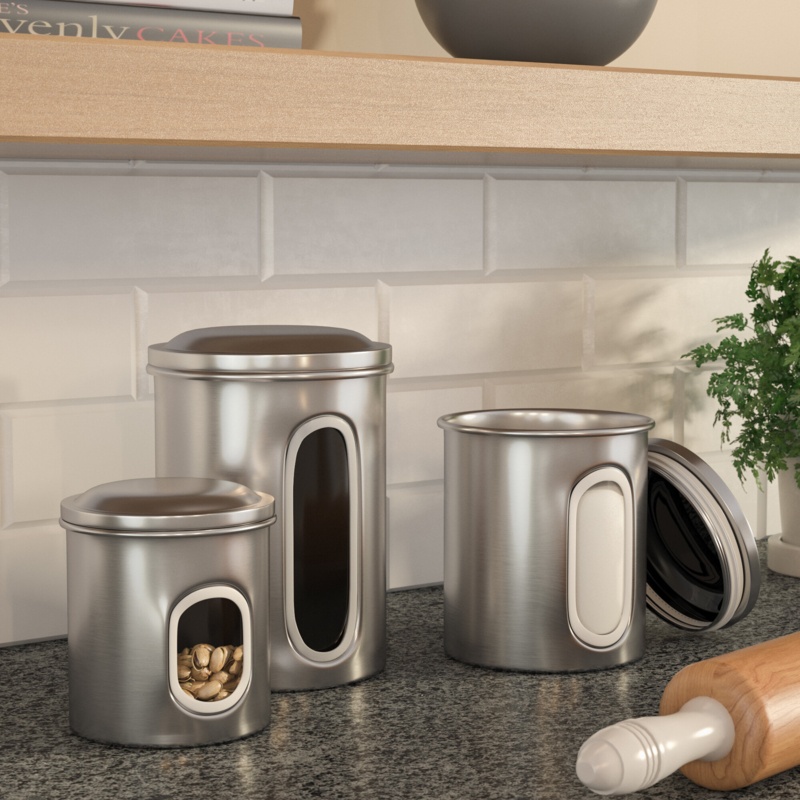 3 Piece Kitchen Canister Set