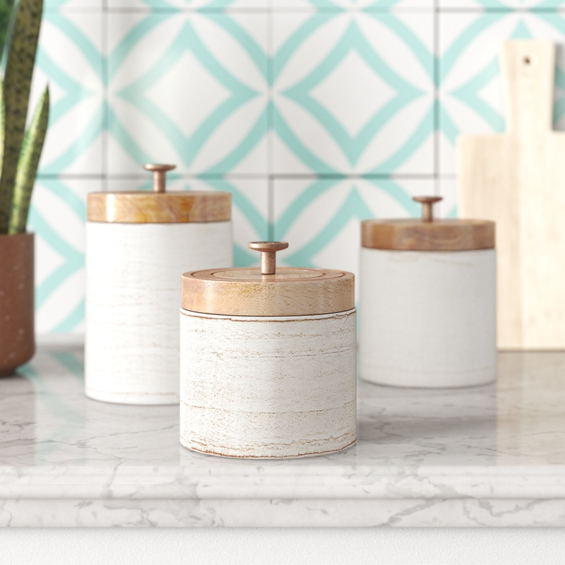 Country Cottage Terracotta Decorative Jars Set of 3