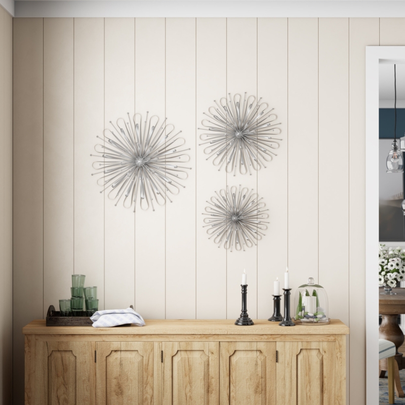 Dimensional Wire Flower Wall Decor Set