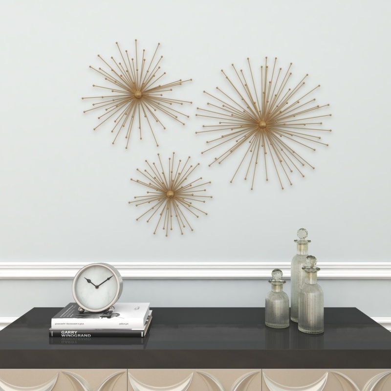 3 Piece Metallic Star Wall Décor Set