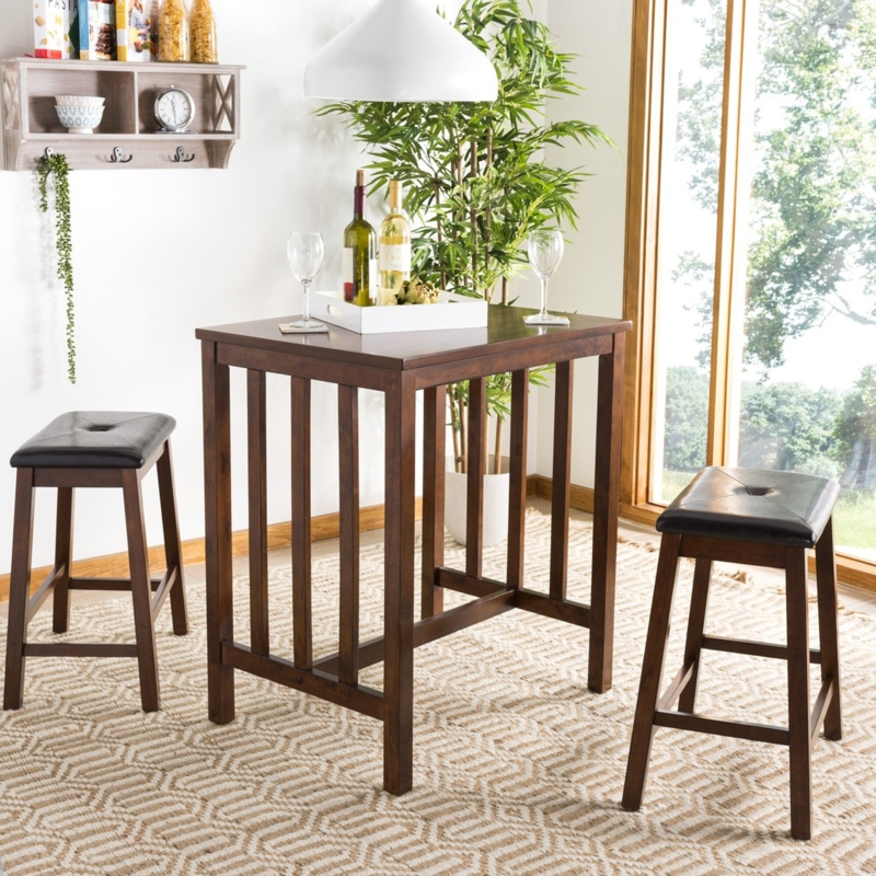 3-Piece Chestnut Wood Pub Set