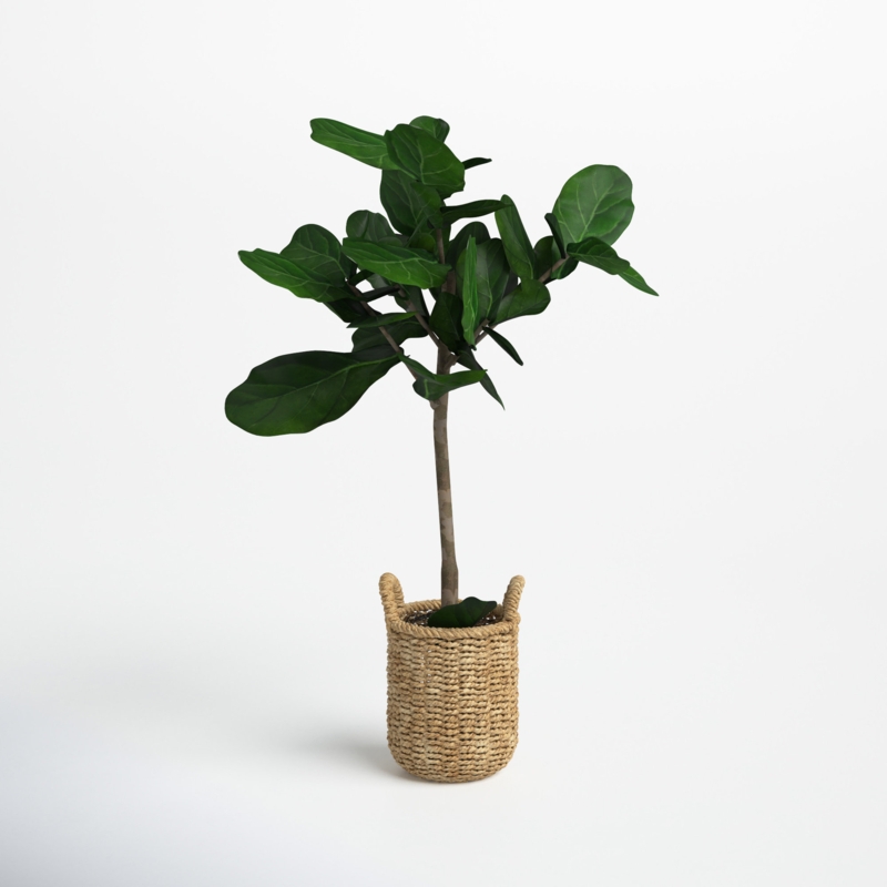 Faux Fiddle Leaf Fig Tree with Basket