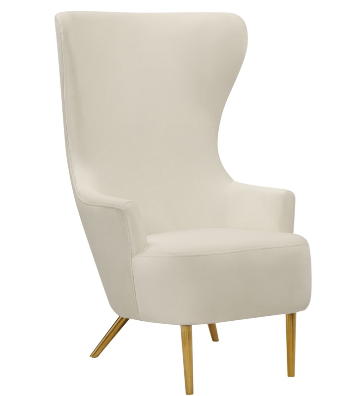 31.1Cm Wide Velvet Wingback Chair