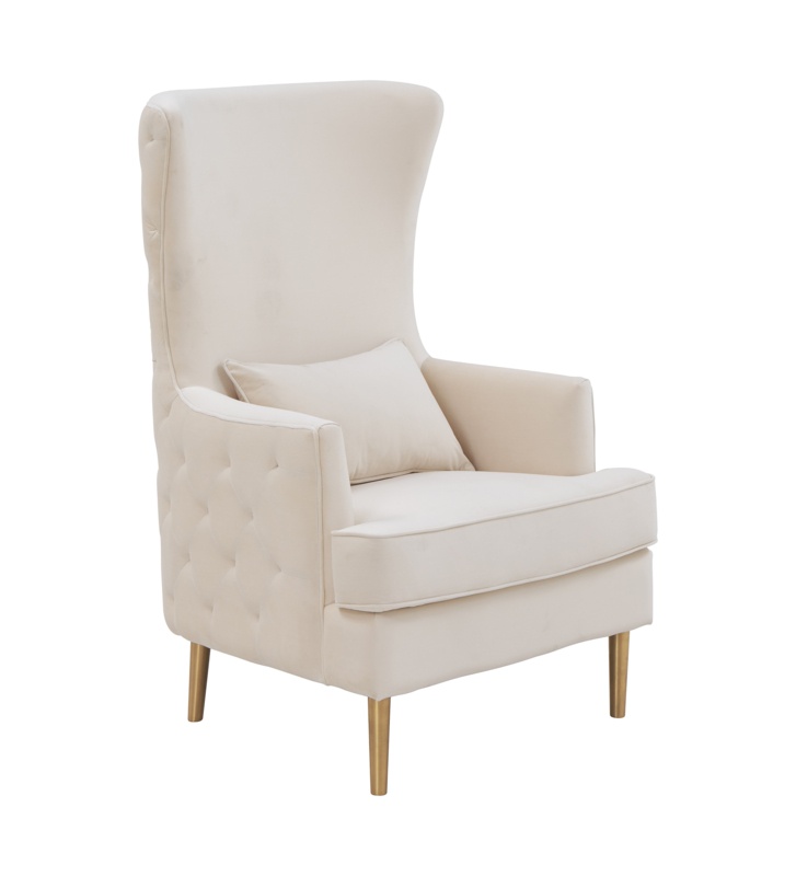 31.5" Wide Velvet Wingback Chair