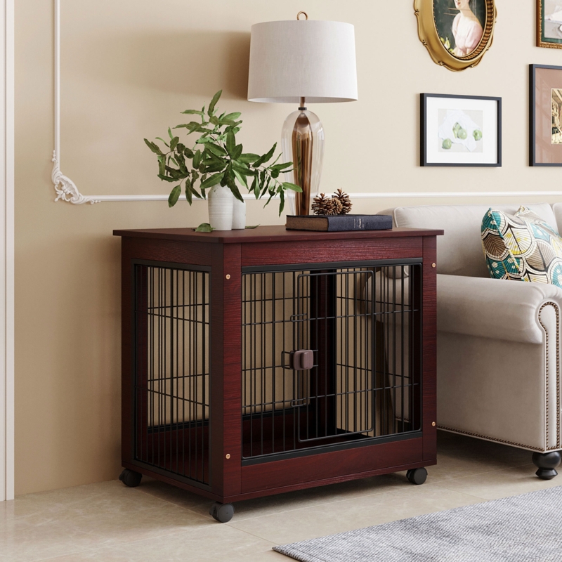Elegant Dog Cage with Multipurpose Design