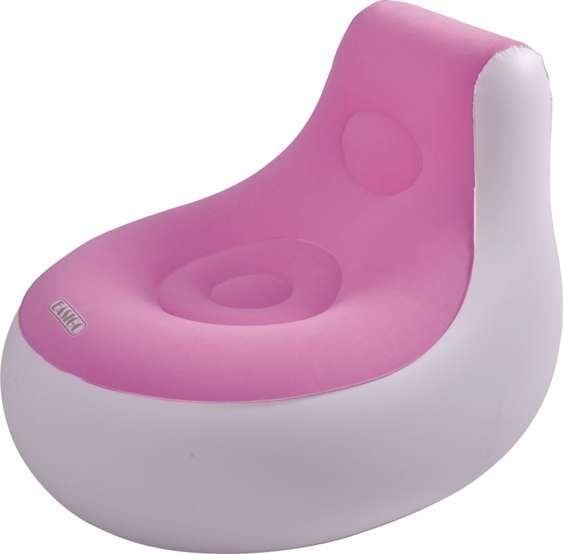 Sleek Inflatable Pouf with Pop of Color