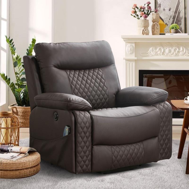 Plush Recliner with Power Lift and Massage
