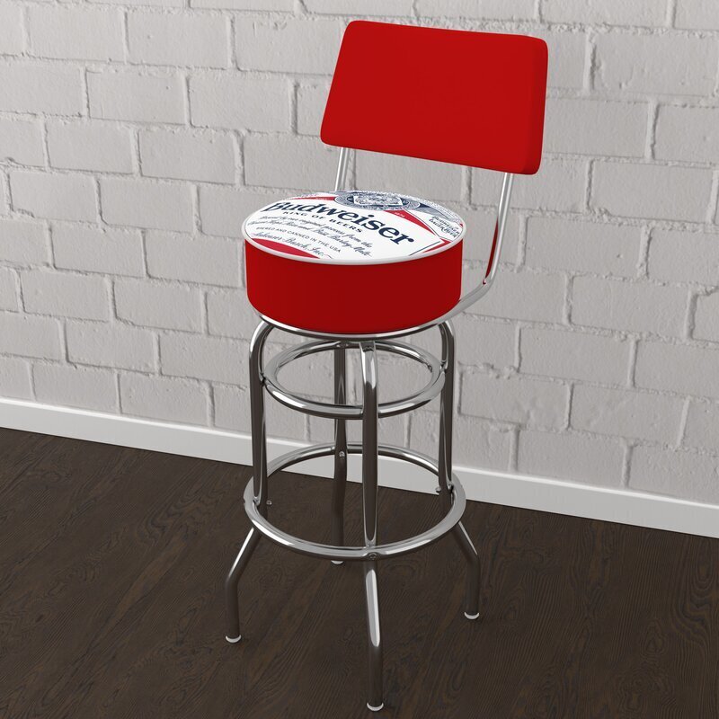 36 degree swivel chrome bar stool