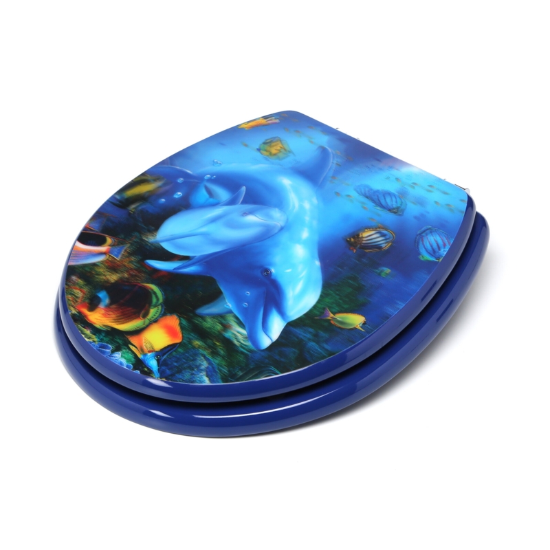 Dolphin-Themed Round Toilet Seat