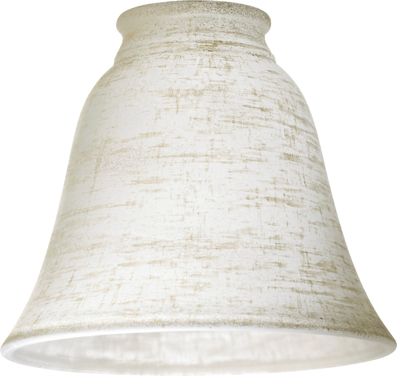 4.75'' H Glass Bell Ceiling Fan Fitter Shade ( Screw On ) in White/Green