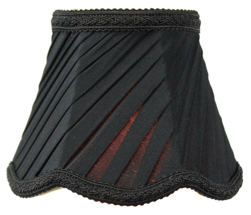 Pleated Scallop Clip-On Chandelier Lampshades