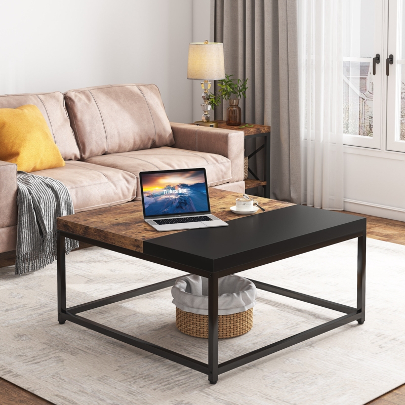 Farmhouse Coffee Table with Two-Tone Finish