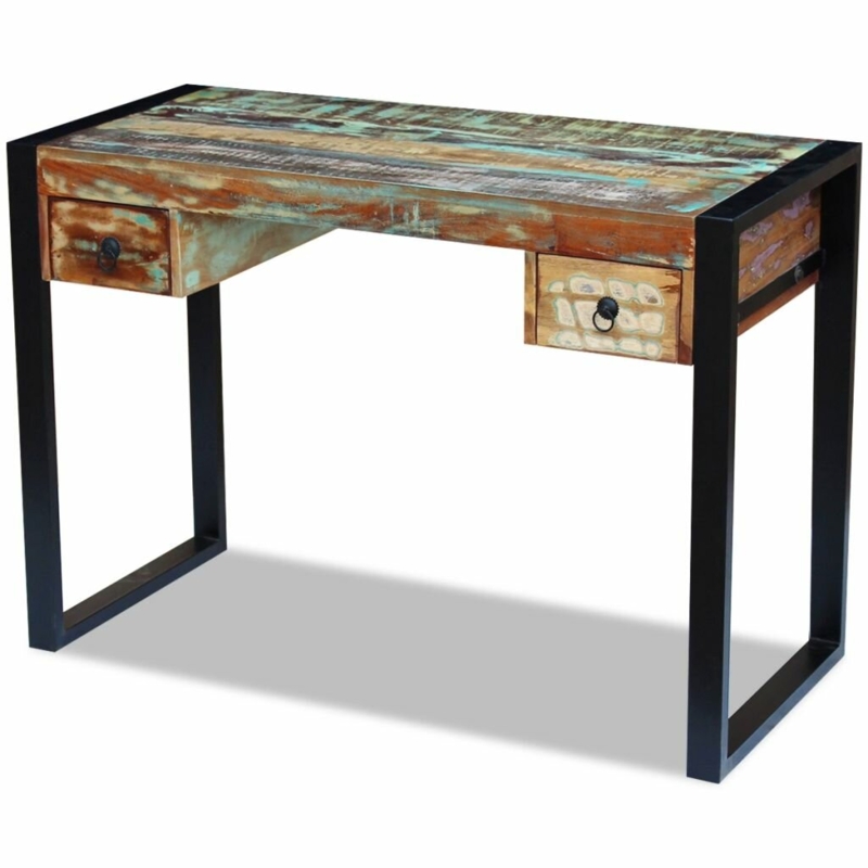 Vintage-Style Reclaimed Wood Desk