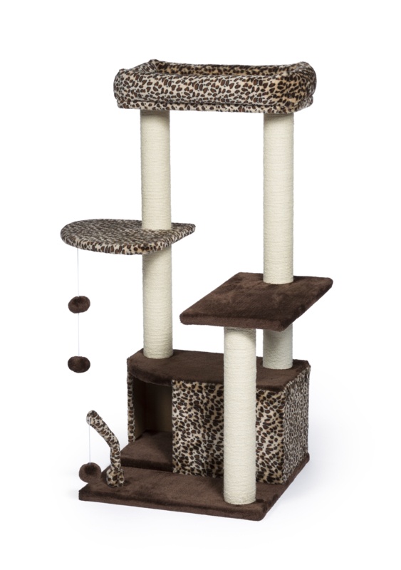 43" Borrego Leopard Lounge Cat Tree