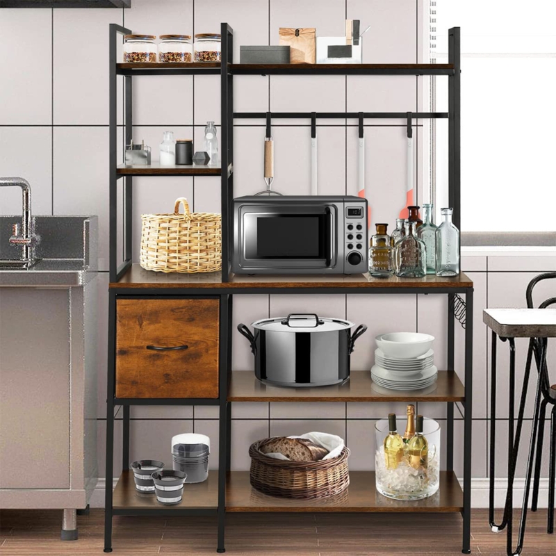 Large Capacity Microwave Stand with Storage