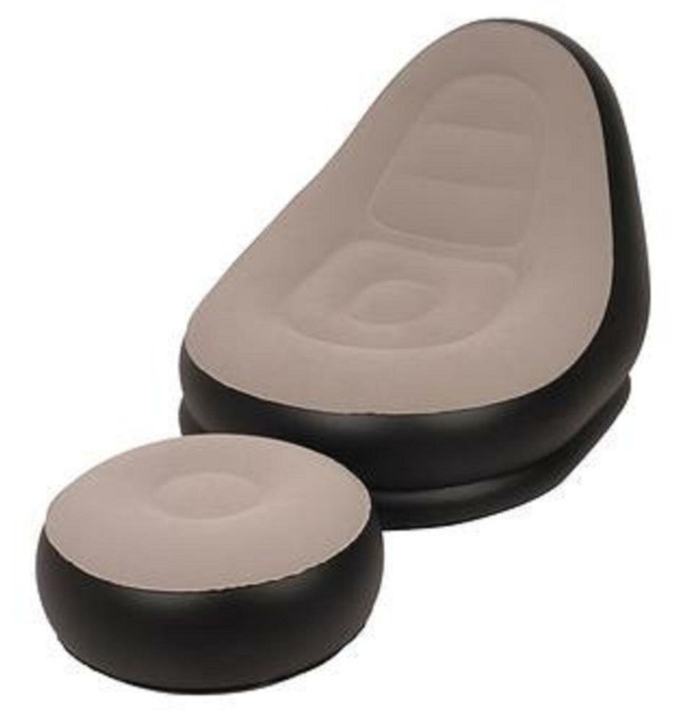 Inflatable Lounge Chair and Ottoman Set