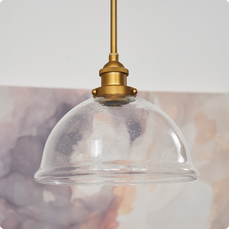 Seeded Bowl Glass Shade 10"
