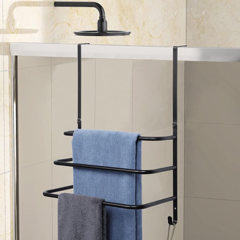 3-Tier Over-Door Ladder Towel Bar Holder
