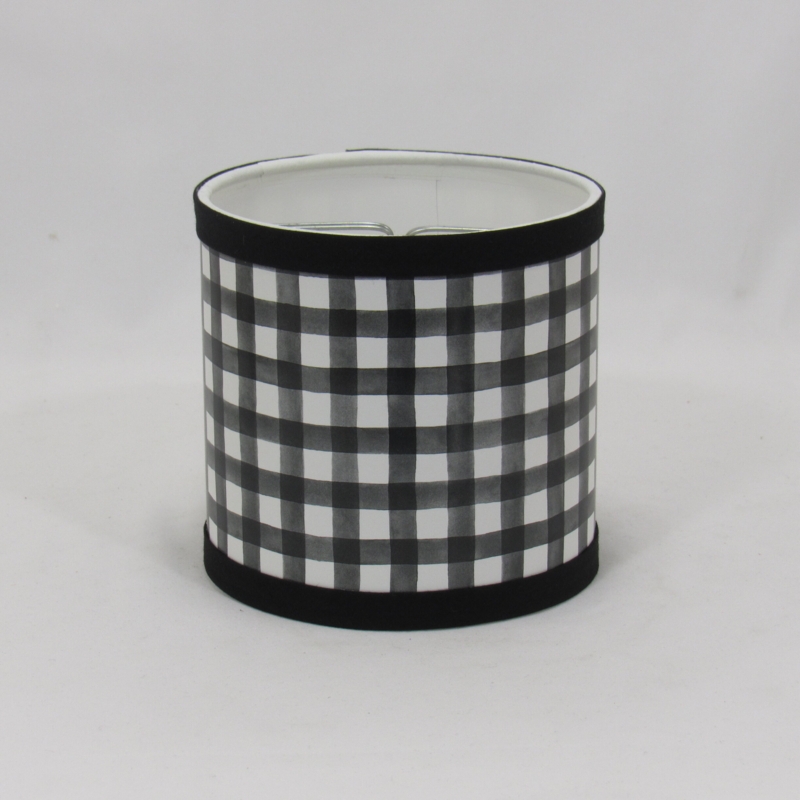 Watercolor Black and White Check Paper Shade