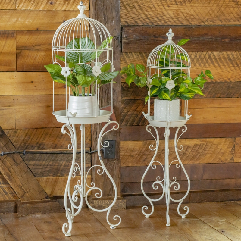 Victorian Birdcage Planter Decorations (Set of 2)