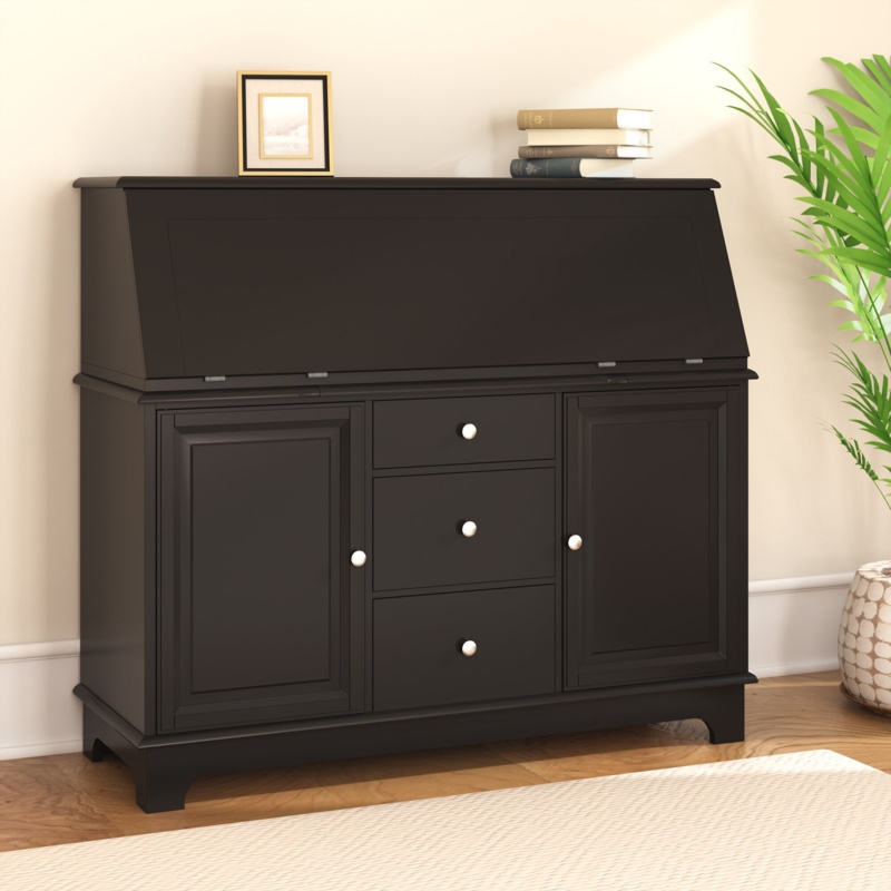 Cottage-Chic Secretary Desk with Hutch