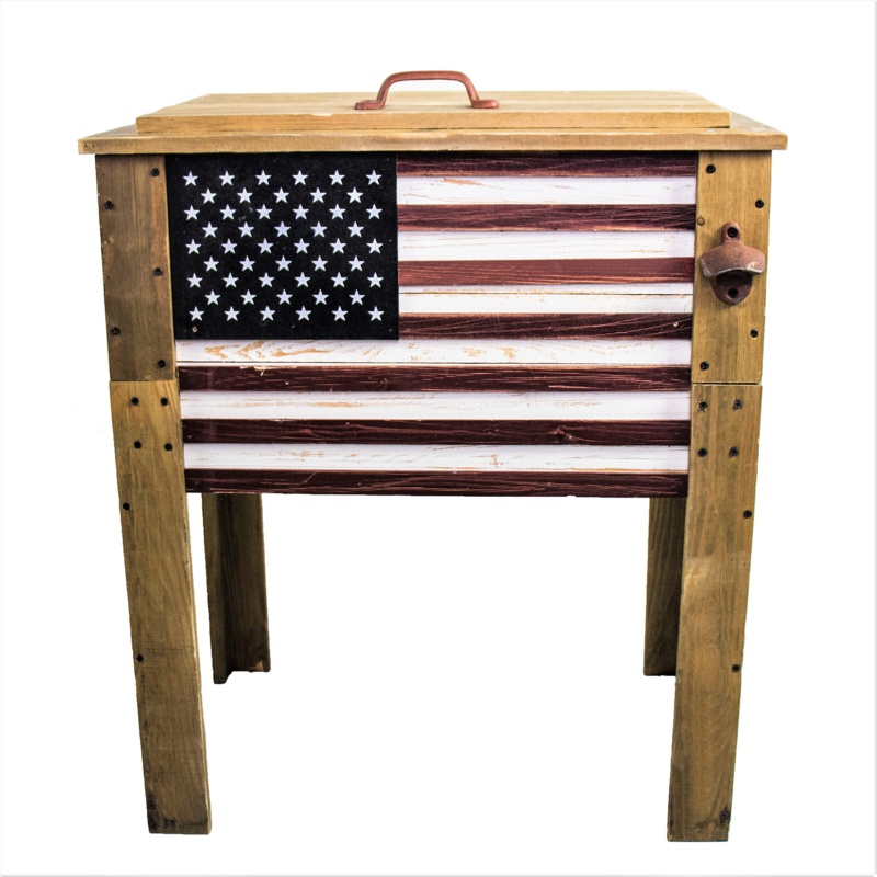 57 Qt. Decorative Outdoor American Flag Cooler
