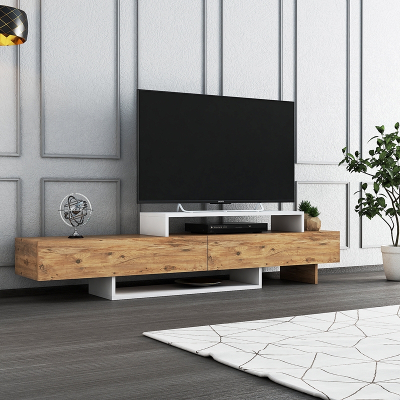 Minimalist TV Stand with Concealed Storage