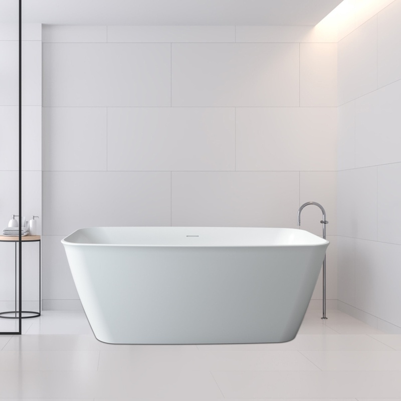 59" x 28" Freestanding Soaking Acrylic Bathtub