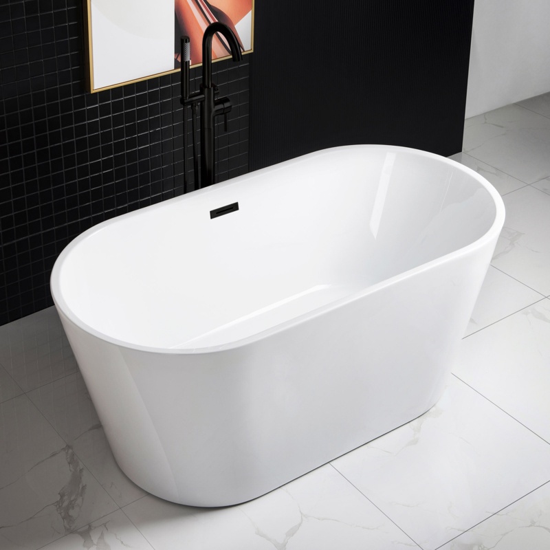 59'' x 29.5'' Freestanding Soaking Acrylic Bathtub