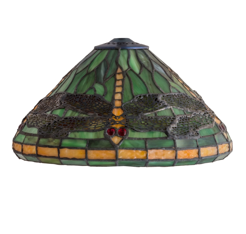 Hanging Head Dragonfly Stained Glass Shade
