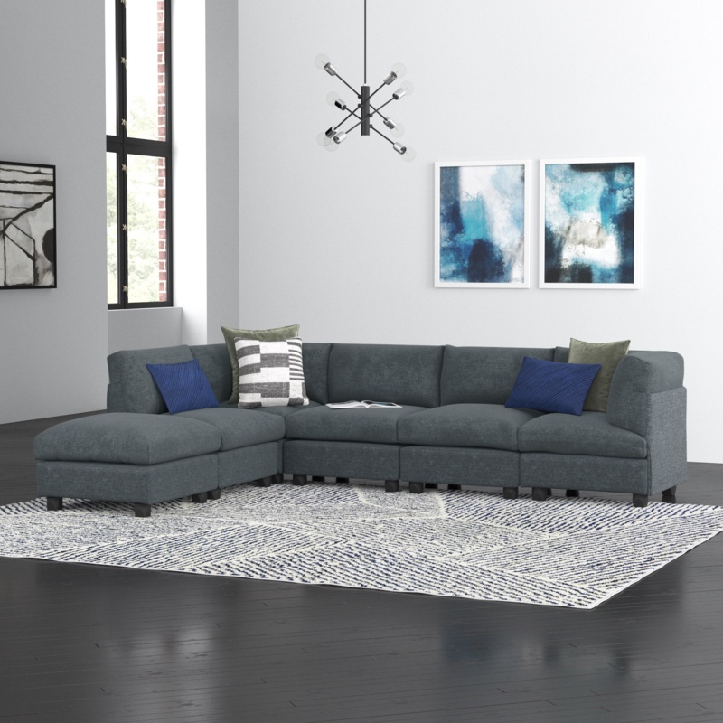 6 - Piece Upholstered Sectional