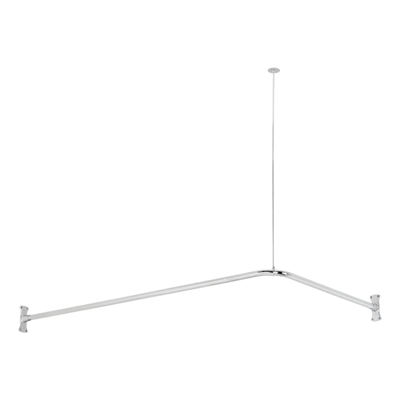 Corner Shower Curtain Rod for Built-in Tubs