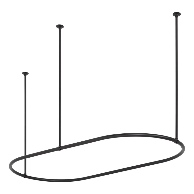 Oval Shower Curtain Rod for Freestanding Tubs