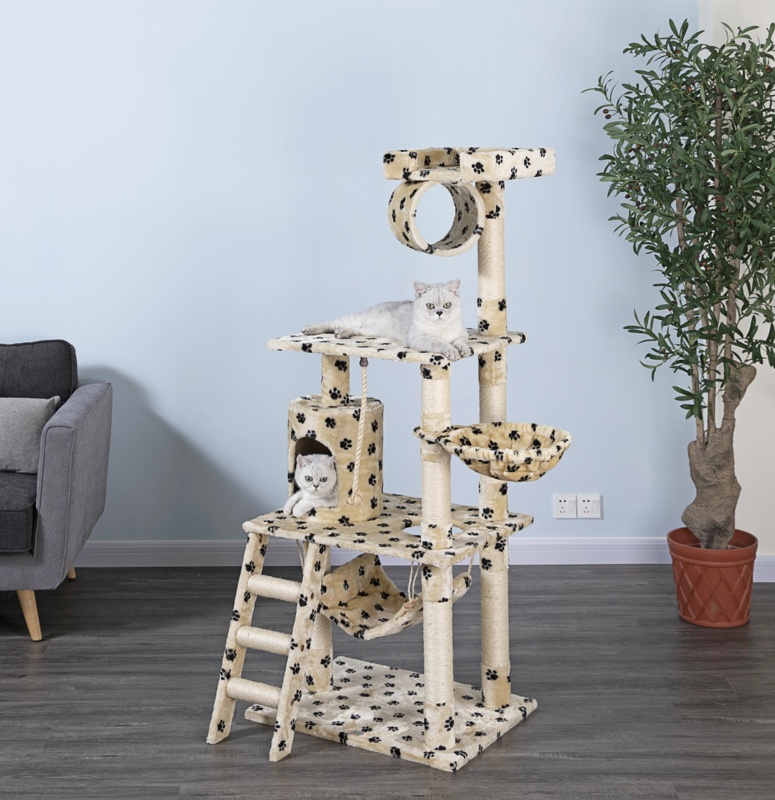 62" Paw Print Cat Tree
