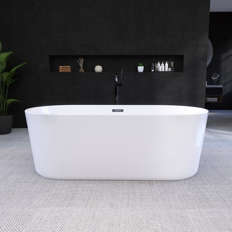 62'' x 29.5'' Freestanding Soaking Acrylic Bathtub